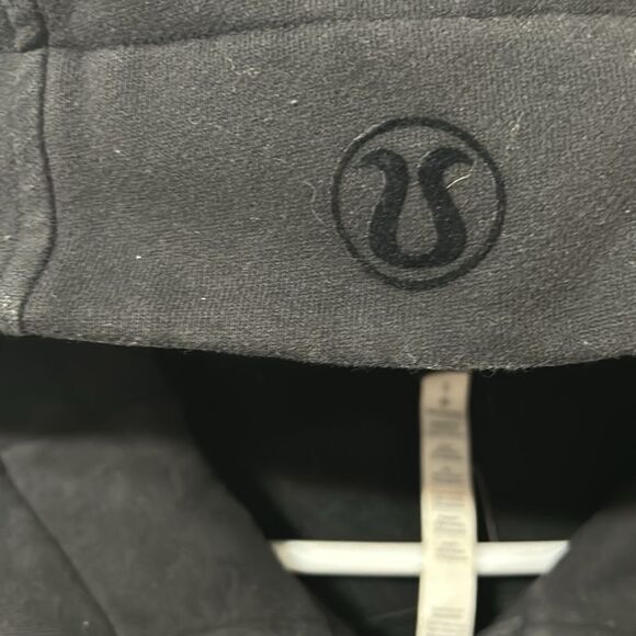 Lululemon scuba black velvet trim jacket coat full zip - Picture 4 of 8